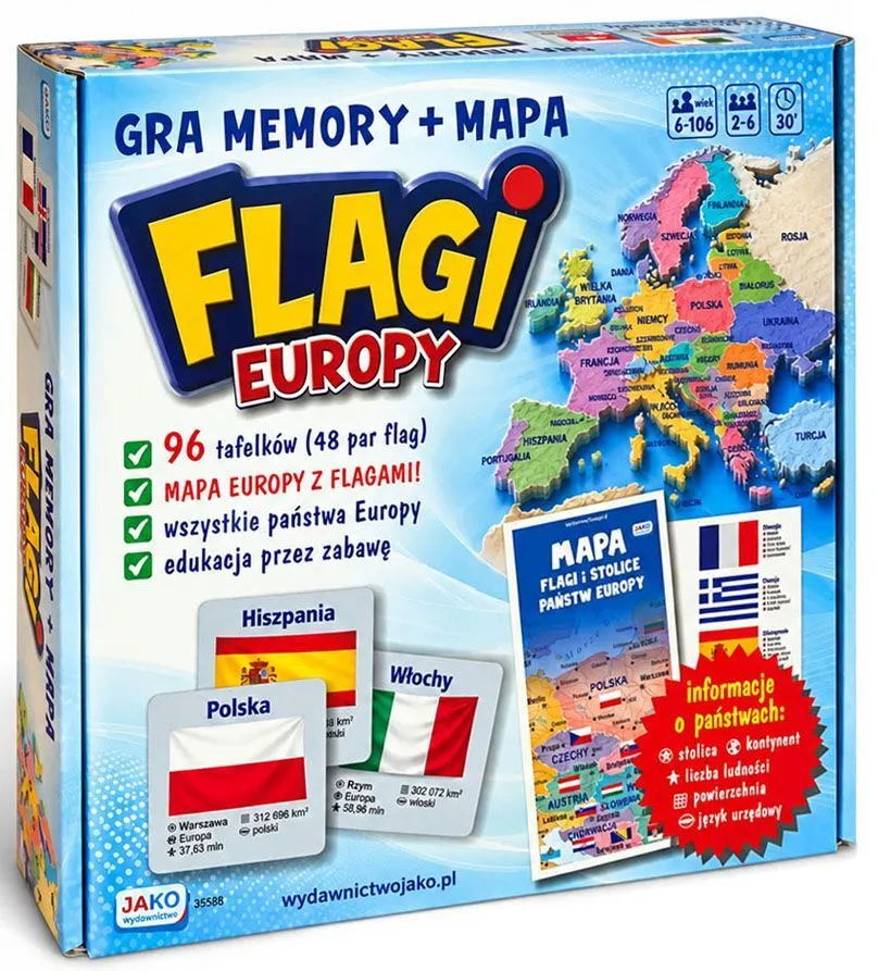 Gra Memory Flagi Europy  5904405355886
