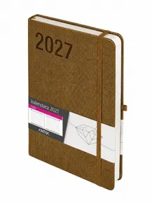 Kalendarz 2027 Rubi A5 dzienny - złoty