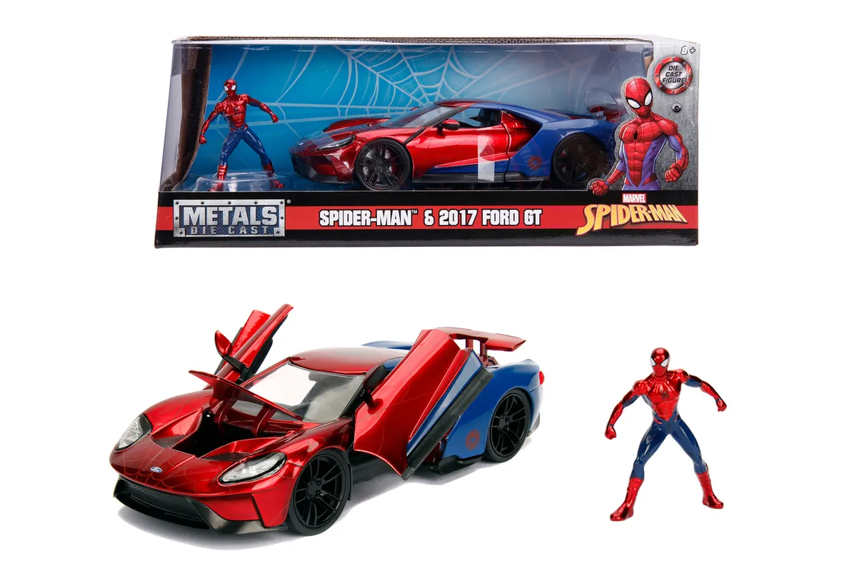 Pojazd Ford GT 1:24+ figurka  JADA Marvel Spider-Man 4006333097898