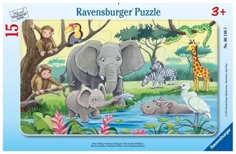 Puzzle 15 Afrykańskie zwierzęta  4005556061365
