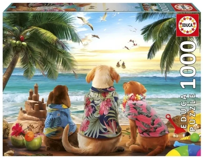 Puzzle 1000 Psy na plaży  8412668202917