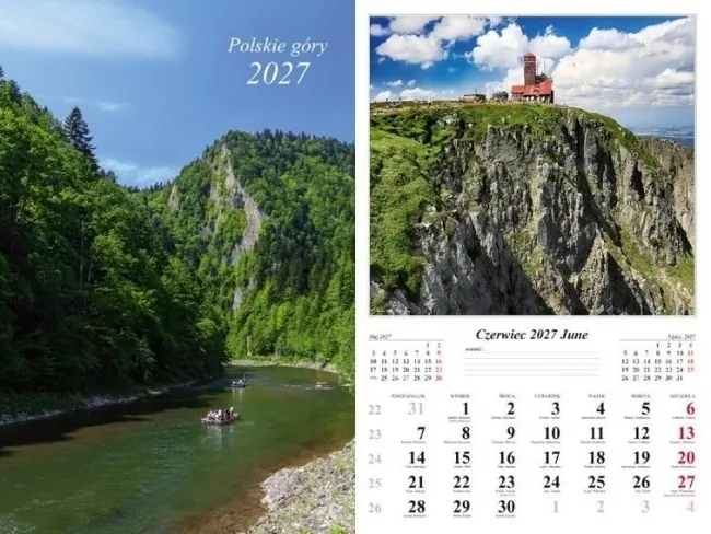 Kalendarz 2027 ścienny Polskie góry  5906667514506