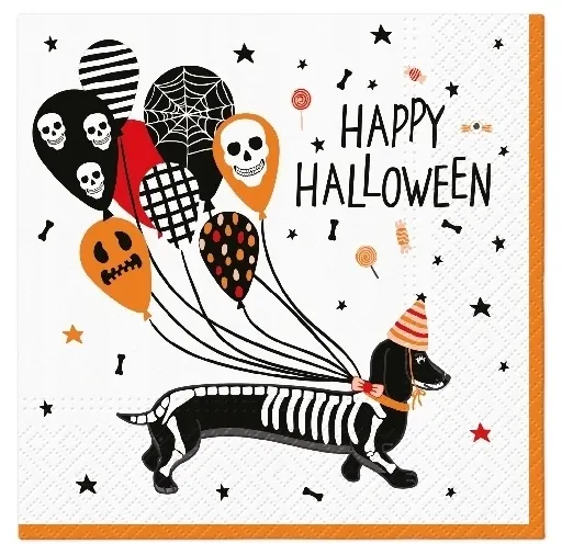 Serwetki papierowe 33 x 33 cm - Spooky Dachshund 5906360905113