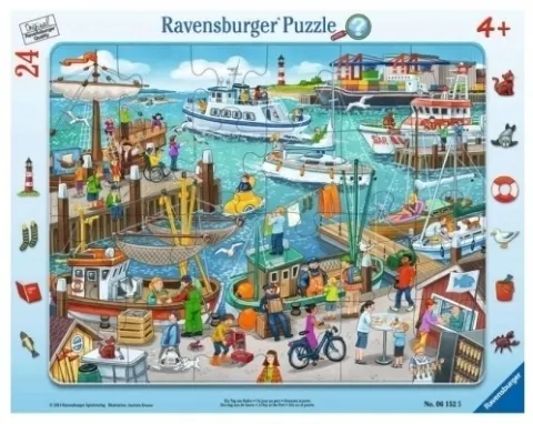 Puzzle w ramce 24 Dzień w porcie  4005556061525