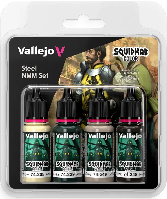 Vallejo: 74.311 - Squidmar Color - Steel NMM Set  8429551743112