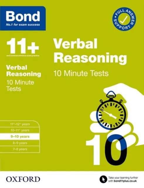 Bond 11+: Bond 11+ 10 Minute Tests Verbal Reasoning 9-10 years  9780192778505