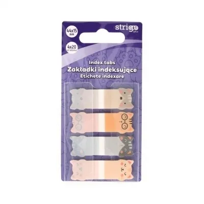 Zakładki indeksujące Kotki 44x15mm 80 kartek  5905658810252