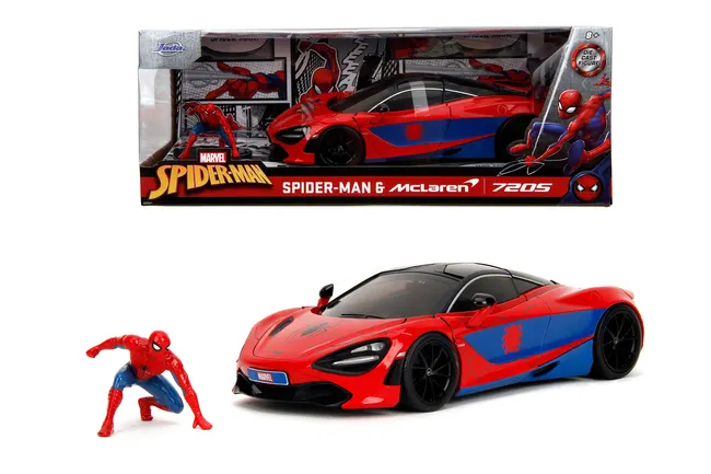 Pojazd McLaren 1:24+ figurka JADA Spider-Man 4006333098413