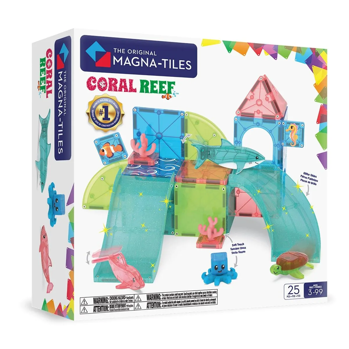 Klocki magnetyczne Magna-Tiles Coral Reef 25 el.  850025176811