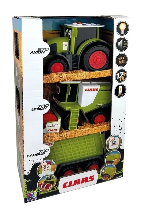 Zestaw Claas Mini traktor kombajn i przyczepa  4008332345468